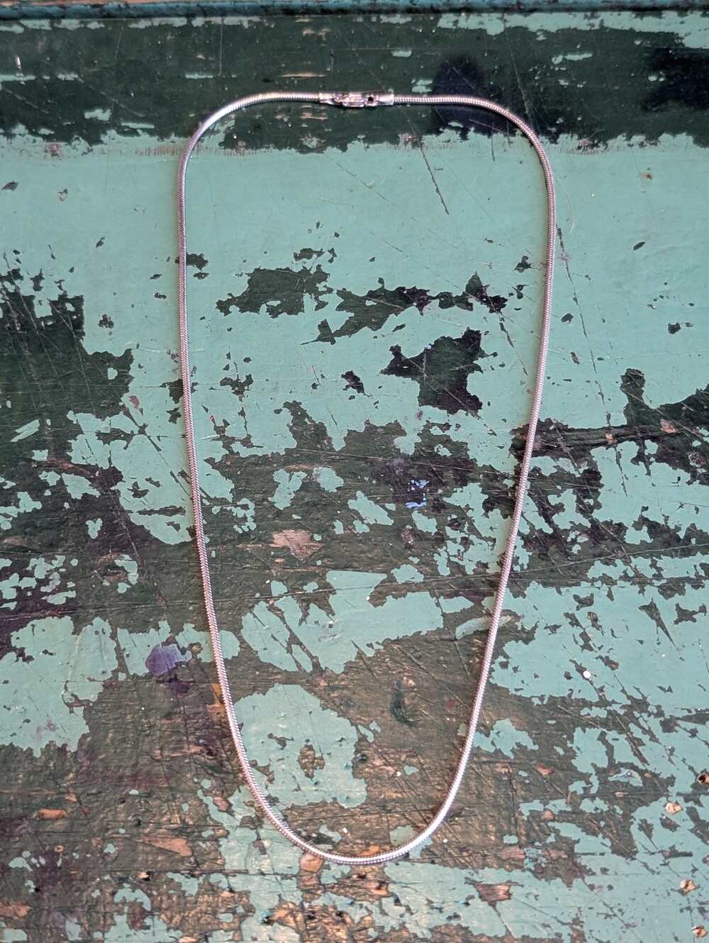 Vintage 18" Sterling 925 Silver Snake Chain Necklace - Italy - 8.1 Grams